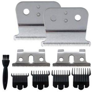 #04710#04521 T Blades Replacement, Steel Clipper Blades Guide Comb Brush Set Fit for Andis GTX, GTO, GO, SL, SLS T Out-liners Trimmer