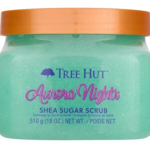 Tree Hut Aurora Nights Shea Sugar Scrub | Exfoliating Body Scrub Removes Dead, Dry Skin for a Soft & Hydrated Feel | Nourishing Essential Body Care | 18 fl oz.