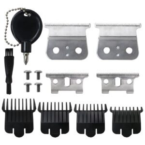 2 Pack T-Blades Fit for Andis t-Outline-rs G/GO/GTO/GTX and for Headliner LS2/LS3 Trimmers, T-Outline-rs Blades Compatible with Andis #04710/04521-Easy Installation