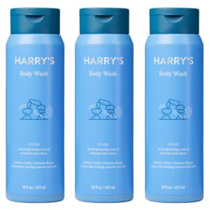 Harry’s Men’s Body Wash Shower Gel – Stone, 16 Fl Oz (Pack of 3)