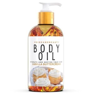 Vanilla Body Oil. After Shower Oil. Skin Hydrating Oil. Body Oil Scented. Body Oils For Women Dry Skin. (Vanilla Buttercream) (4 OUNCES, Vanilla Buttercream)