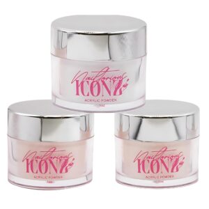 NAILTORIOUS-ICONZ Marriage Trio Acrylic Nail Powder Collection – Premium Acrylic Powder Set for Nail Art & Extensions> Includes “Engaged>” “Wifey>” and “Let’s Get Naked” Colors