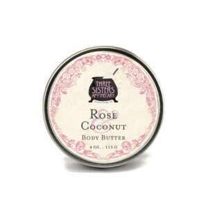 Three Sisters Apothecary 4 oz. Body Butters (Rose and Coconut)