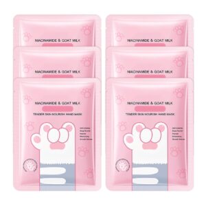 PPPanYiDi Hand Masks Moisturizing Gloves>6 Pairs Hydrating Hand Peel Masks Gift Set for Dry Cracked Hands Care>Long-lasting and Non-greasy Hand Moisturizer Gloves for Women C