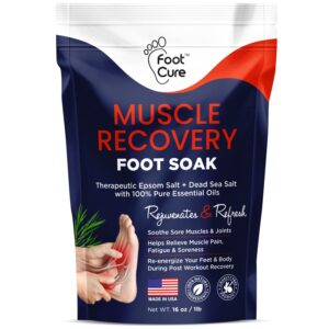 Foot Soak with Epsom Salts – All-Natural Blend for Relaxing Foot Care – Softens Calluses & Refreshes Feet – Invigorating Scent, Spa Pedicure, Made in USA – 16oz (Pack of 1)