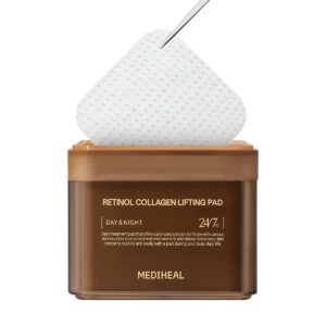 MEDIHEAL Retinol Collagen Lifting Pad – Vegan Face Hypoallergenic Pads with Retinol, Collagen – Lifting Pads for Enhancing Skin Texture Firmness 100 Pads