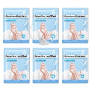 WENJLYJ 6 Pairs Hand Mask for Dry Cracked Hands>Nourishing Moisturizing Gloves>Hands Moisturizer for Deep Moisturizing>Silky Smooth Moisturizing Gloves>Hand Care Mask Set(C)