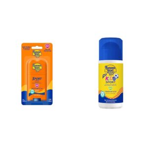 Banana Boat Sport Ultra Sunscreen Stick SPF 50 1.5oz + Kids Sport Sunscreen Roll On Lotion SPF 60 2.5oz