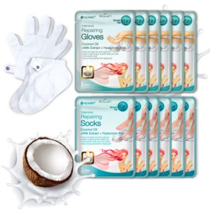 Epielle Intensive Repairing Hand & Foot Masks (6 Gloves & 6 Socks) for Dry Hands & Cracked Heels> Coconut Oil and Milk Extract> Mother’s Day Gifts> Teacher’s Appreciation