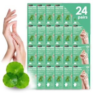 Innerest 24 Pairs Original Derma Beauty Hand Mask Bulk> Moisturizing Hand Gloves for Dry Hands> Nail Care Essential (Cica)
