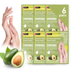 Innerest Original Derma Beauty 6 Pairs Hand Mask Intense Hydration Avocado Oil> Moisturizing Gloves Set> Hydrating Hand Care> Repair Gloves> Essential Nail Care> Rejuvenation Soothing Gloves