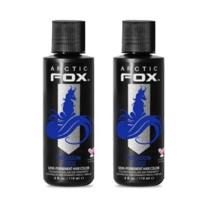 ARCTIC FOX Vegan and Cruelty-Free Semi-Permanent Hair Color Dye – POSEIDON 4 Fl Oz (Pack of 2)