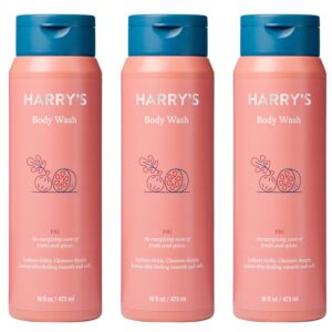 Harry’s Men’s Body Wash Shower Gel – Fig 16 Fl Oz (Pack of 3)