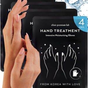 Moisturizing Gloves Hand Mask – Best Collagen Treatment Gloves for Hands and Nails – Spa Treatment with Shea Butter – Best Korean Moisturizer Hand Mask for Women & Men – Repairs Dry Hands> (2 Pack)