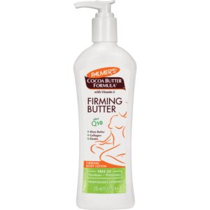 Palmer’s Cocoa Butter Formula with Vitamin E + Q10 Firming Butter Body Lotion, Postpartum Essentials Skin Care, Shea Butter, Collagen and Elastin, 10.6 Fl Oz