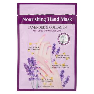 5 Pcs Hand Peel Mask Moisturizing Lavender Hand Spa Gloves Brightening Dead Skin Removal Hydrates Hands Masks for Home Beauty Salon