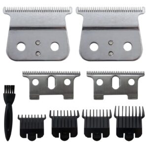 WELURE 2x 04521 Replacement Blades for Andis T Outliner Andis GTX Replacemen04521 Replacement T Blade T Liner Clipper – Silver