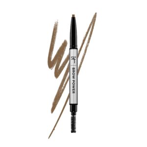 IT Cosmetics Brow Power Eyebrow Pencil, Universal Blonde – Long-Lasting, Budge-Proof Formula – With Biotin – For Platinum to Dark Blonde Hair Colors – 0.0056 oz