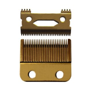Universal Replacement Hair Clipper Blade Cutter Set for Wahl Clippers Wahl 5-Star Senior Magic Clip Ultra-Thin Moving Blade Sharp, Four Foot Contact Low Noise and Low Heat Generation(Gold)