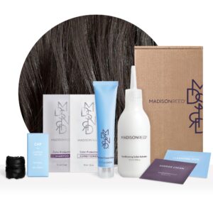 Madison Reed Radiant Hair Color Kit, Soft Black for 100% Coverage of Resistant Gray Hair, Ammonia-Free, 2.5NNN Parma Black, Permanent Hair Dye, Pack of 1