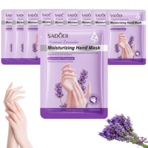 CEPSCS 10 pairs of Lavender essence – Moisturizing hand mask> hand spa treatment> hand mask for dry cracked hands> relaxing gifts for women> collagen gloves for hands