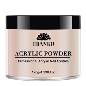 Nude Acrylic Powder> EBANKU 120g/4.23oz Cover Nude Nail Acrylic Powder Large Capacity Professional Acrylic Nail Powder for Nail Extension> Nail Carving> Long-Lasting> No Nail Lamp Needed