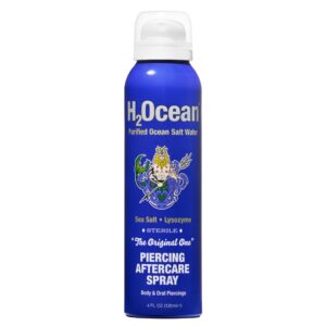 H2Ocean Patented Piercing Aftercare Spray Sea Salt Saline 4oz