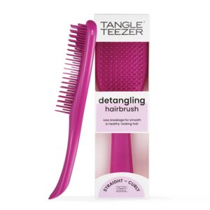 Tangle Teezer Ultimate Detangler Hairbrush for Wet & Dry Hair, Eliminates Knots & Reduces Breakage for All Hair Types, Electric Raspberry
