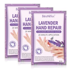 Hand Peel Mask>Moisturizing Gloves>Moisturizing Natural Therapy Gloves>Exfoliating Hand Peeling Mask for Dry Hands> Repair Rough Skin for Men Women (3Pack)