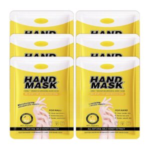 PPPanYiDi Hand Masks Moisturizing Gloves>6 Pairs Hydrating Hand Peel Masks Gift Set for Dry Cracked Hands Care>Long-lasting and Non-greasy Hand Moisturizer Gloves for Women L