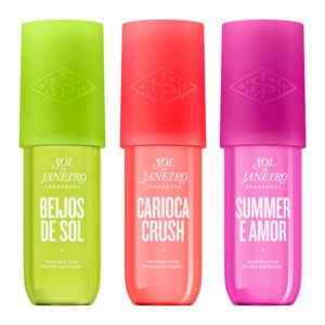 SOL DE JANEIRO Limited Edition Perfume Mist Bundle – Beijos de Sol, Carioca Crush, & Summer é Amor 90 ml – Amazon Exclusive