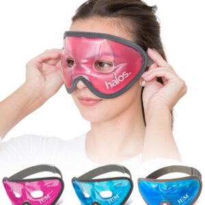 Cooling Eye Mask -HM Mask- Reusable Gel Eye Mask Cold Pack -Our Ice Eye Mask Soothes Puffy Eyes, Dark Circles & Hangovers- Relieve Your Headaches & Sinus Pain With Cold Eye Mask & Eye Gel Mask Therapy