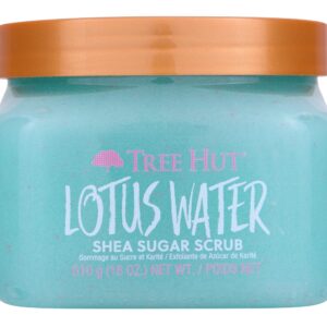 Tree Hut Lotus Water Shea Sugar Scrub | Exfoliating Body Scrub Removes Dead, Dry Skin for a Soft & Hydrated Feel | Nourishing Essential Body Care | 18 fl oz.