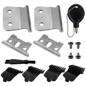 Blades Replacement Kit w/Brush & Limit Combs Fit for Andis #04710/04521 G GO GTO GTX T Out-liners Trimmers, Replacement Clipper Blades Fit for Headliner LS2/LS3
