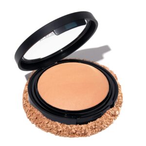 LAURA GELLER NEW YORK Baked Double Take Powder Foundation – Golden Medium – Buildable Medium to Full Coverage – Matte Finish
