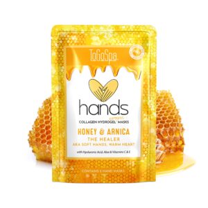 ToGoSpa> HANDS> Honey And Arnica Hand Mask Moisturizing Gloves> Moisturizer For Dry Cracked Hands> Overnight Gloves For Men And Women> Smooth Texture And Appearance> Pack Of 2