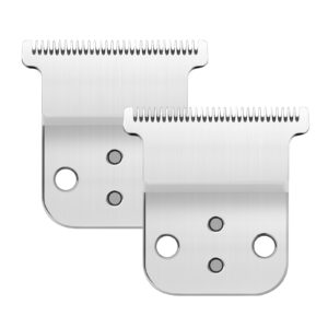 2 Pack Replacement T-Blade Set for D7/D8 Steel Blade, Compatible with SlimLine Pro Li D7/D8 Hair Clipper Trimmer (silver)