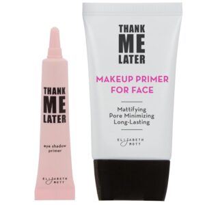 Elizabeth Mott Thank Me Later Face & Eye Primer – Long-Lasting Matte Makeup Base, Pore Minimizer, Oil & Shine Control, Wrinkle Blurring, Crease Prevention, Smooth Finish for All-Day Wear – 10g & 30g