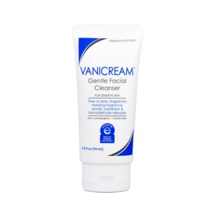 Vanicream Gentle Facial Cleanser – 2.5 fl oz – Formulated Without Common Irritants for Those with Sensitive Skin
