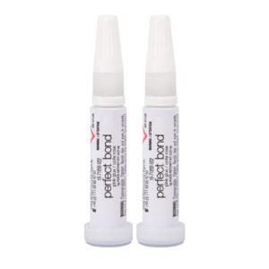 Nailene Perfect Bond Nail Glue, Super Strong, Durable, Easy to Apply Acrylic Nails, Press On Nails, Repairs Natural Nails, Quick Drying Nail Adhesive, Lasts 7 Days, Pink Tint, 2 g/0.07 oz, 2 Pack