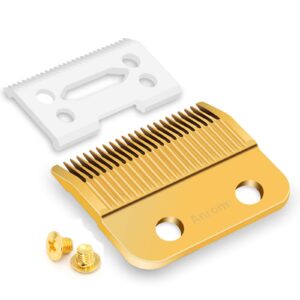 Anrom Professional Replacement Clipper Blades Standard 2-Hole Flat-Tooth Carbon Steel Ceramic Clipper Blades for Wahl Senior Clipper #8591 Clipper Blade
