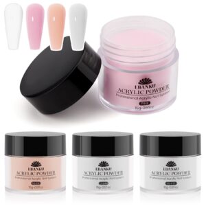Acrylic Nail Powder Set> EBANKU 4 Colors Nail Powder Professional Nail DIY Kits Colored Acrylic Nail Powder for Acrylic Nail