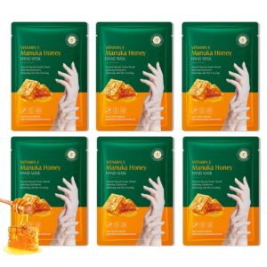 Hydrating Hand Masks> 6PCS Hand Mask Moisturizing Gloves for Men Women> Smooth Long Lasting Soft Exfoliating Hand Peeling Spa Mask Moisturizer Beauty Gift Set for Dry Cracked Rough Dull Hands（H)