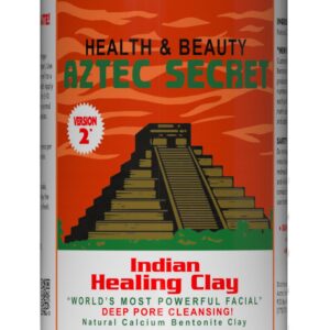 Aztec Secret – Indian Healing Clay 2 lb – Deep Pore Cleansing Facial & Body Mask – The Original 100% Natural Calcium Bentonite Clay – New Version 2