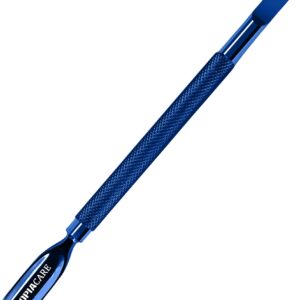 Utopia Care Cuticle Pusher Tool & Spoon Nail Cleaner, Professional Stainless Steel Cuticle Remover & Cutter, Durable Manicure & Pedicure Tool for Finger & Toenails, Spectrum Blue