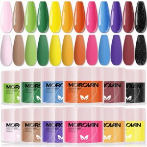 Morovan Acrylic Powder Set – 12 Colors Acrylic Nail Powder Kit Professional Solid Colored Acrylic Nail Powder Polymer for Acrylic Nail Extension Carving DIY Acrylic Nails Art