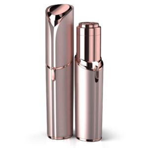 Facial Hair Remover for Women – as Seen on TV Painless Face Shaver – Electric Hair Removal Device for Face Lips Peach Fuzz with Light (Rose Gold)