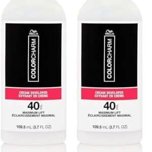 COLORCHARM Cream Hair Color Developer | 40 Volume | For Optimal Gray Blending and Rich| Multi-Dimensional End Results|3.7 Fl Oz (Pack of 2)