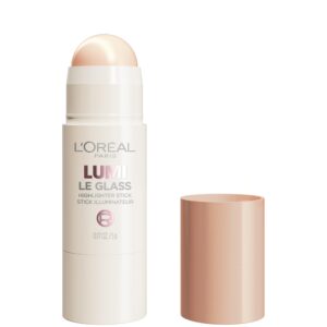 L’Oreal Paris True Match Lumi Le Glass Highlighter Stick, Reflective, Translucent, Glassy Highlighter for Face and Body, 610 Glassy Pearl Eclat, 0.17 Oz