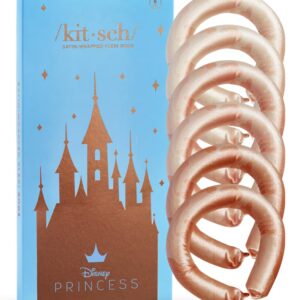 Disney x Kitsch Satin Heatless Curling Rod – Hair Curler Set, Heatless Curls Overnight, Hair Rollers for Soft Curls & Frizz-Free Styling, No Heat Curlers To Sleep in – 6pcs, Disney Princess